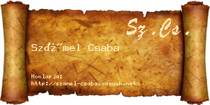 Számel Csaba névjegykártya