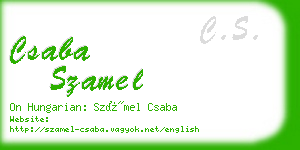 csaba szamel business card